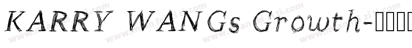 KARRY WANGs Growth字体转换